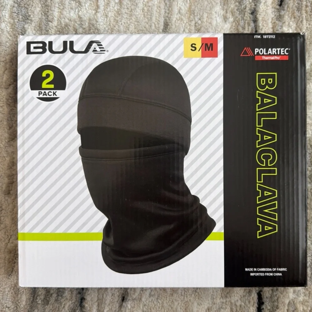 BULA Polartec Thermal Pro Balaclava – 2 Pack (Size S/M)